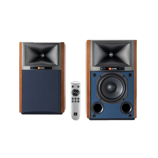 4305P Studio Monitor - Natural Walnut - Powered Bookshelf Loudspeaker System - Hero